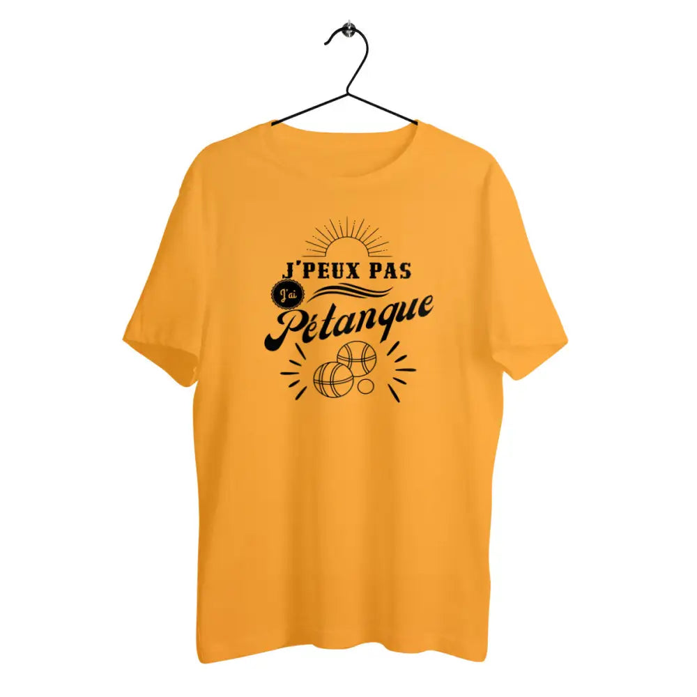 T-shirt homme en coton bio J'peux pas j'ai pétanque
