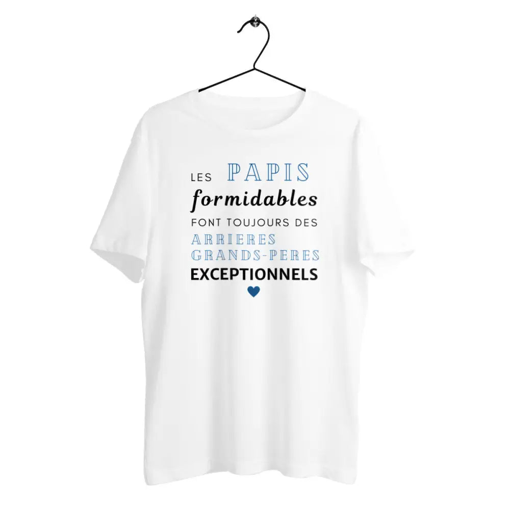 T-shirt homme en coton bio Les papis formidables