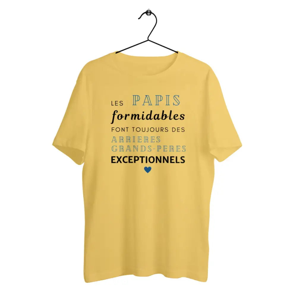 T-shirt homme en coton bio Les papis formidables