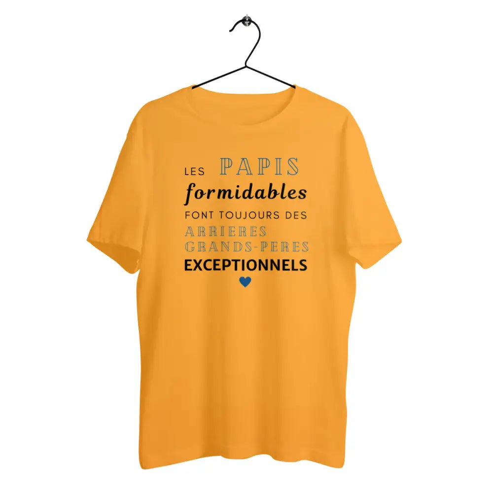 T-shirt homme en coton bio Les papis formidables
