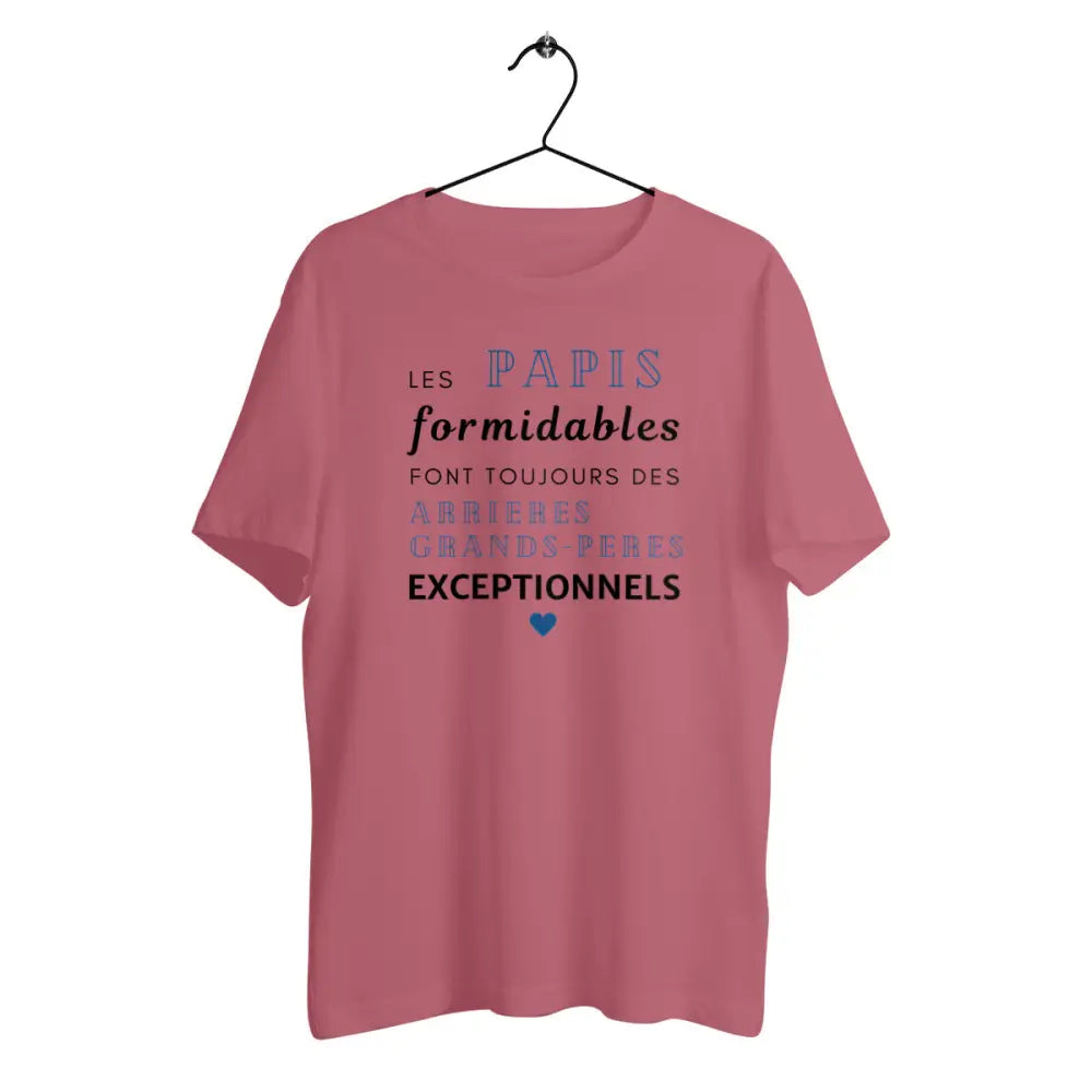 T-shirt homme en coton bio Les papis formidables