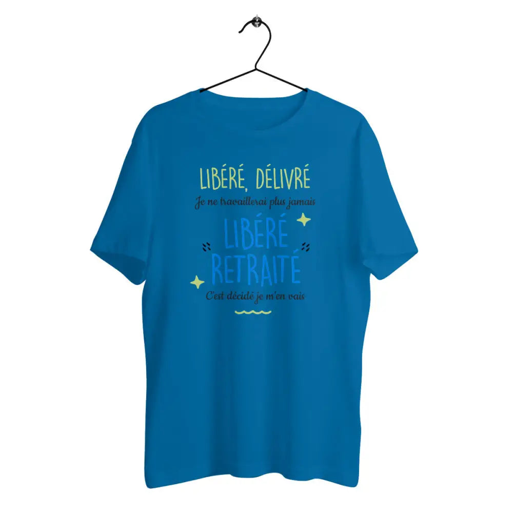 T-shirt homme en coton bio Libéré retraité - face_2
