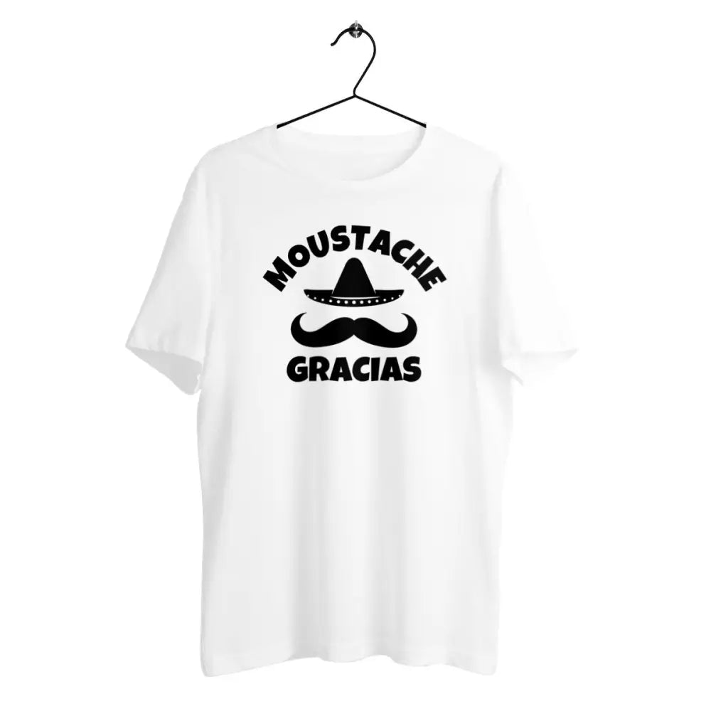 T-shirt homme en coton bio Moustache gracias