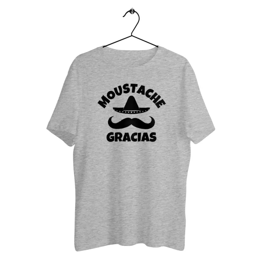 T-shirt homme en coton bio Moustache gracias