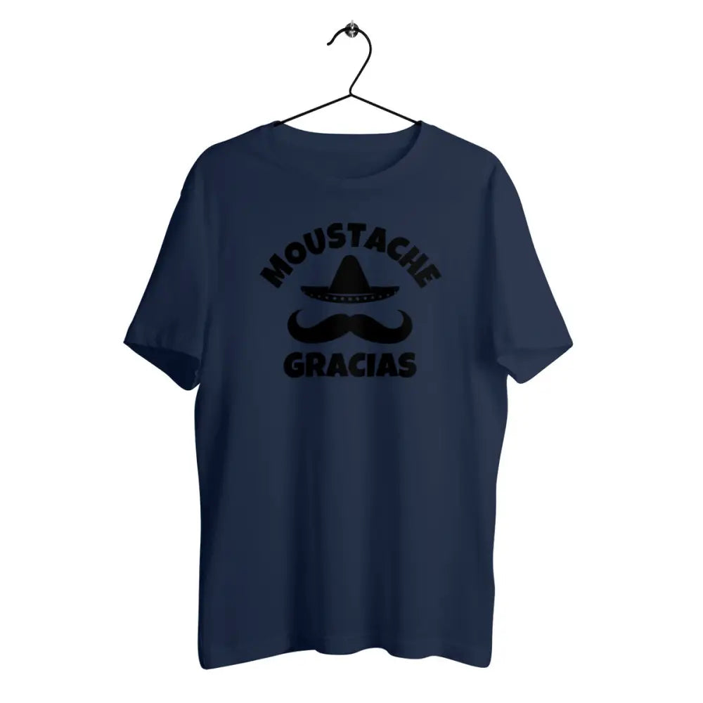 T-shirt homme en coton bio Moustache gracias