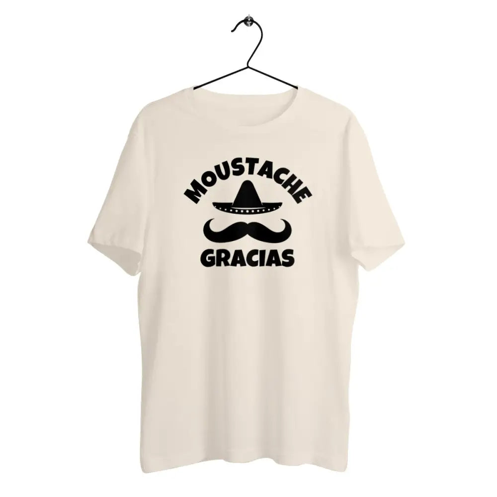 T-shirt homme en coton bio Moustache gracias
