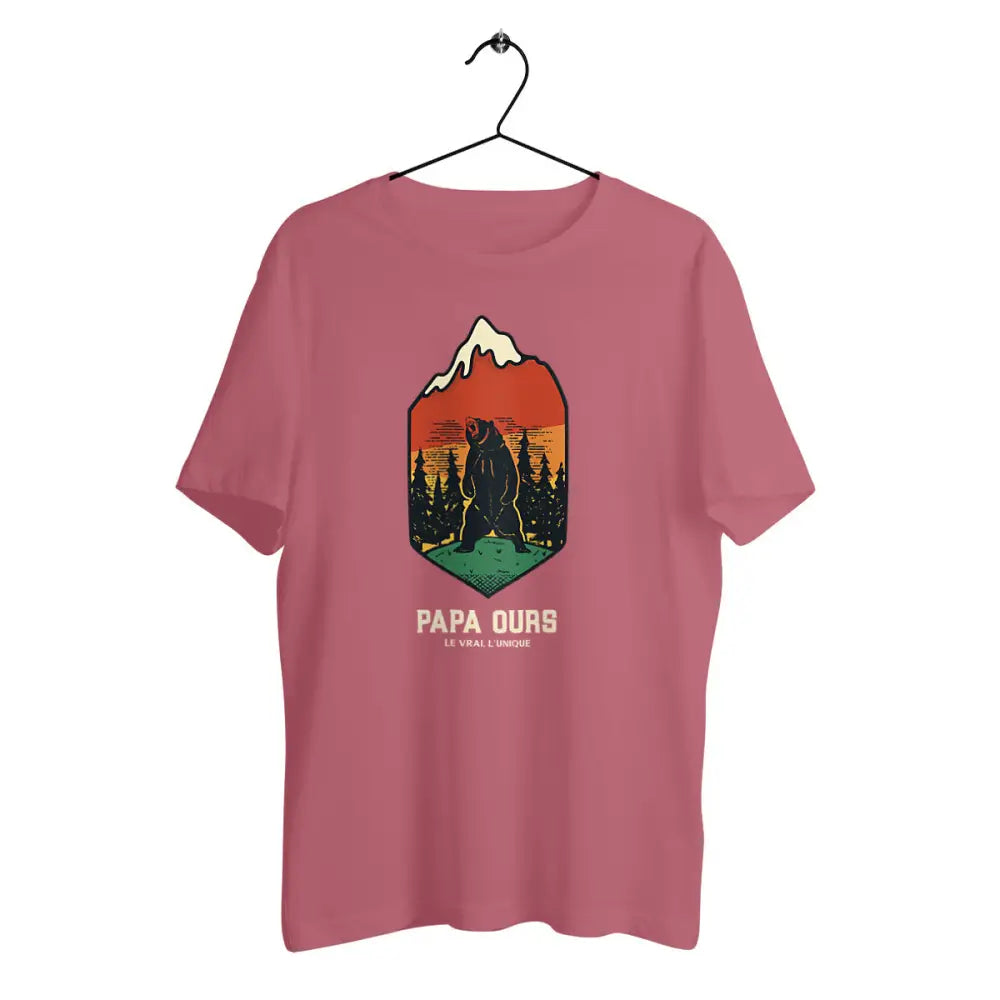 T-shirt homme en coton bio Papa ours