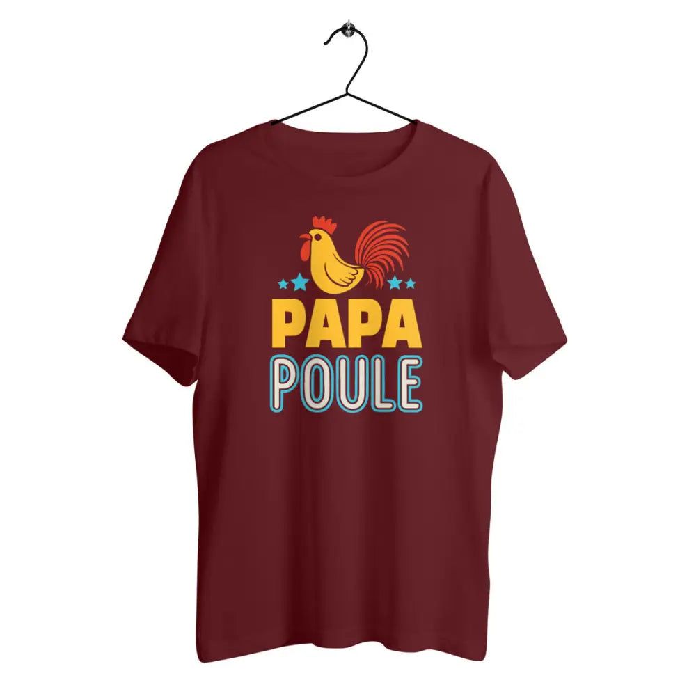 T-shirt homme en coton bio Papa poule