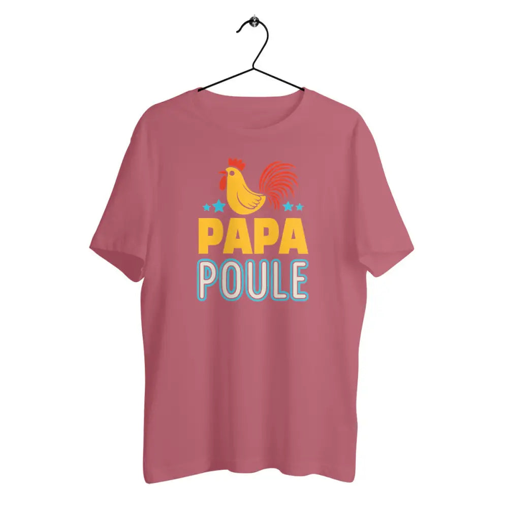 T-shirt homme en coton bio Papa poule