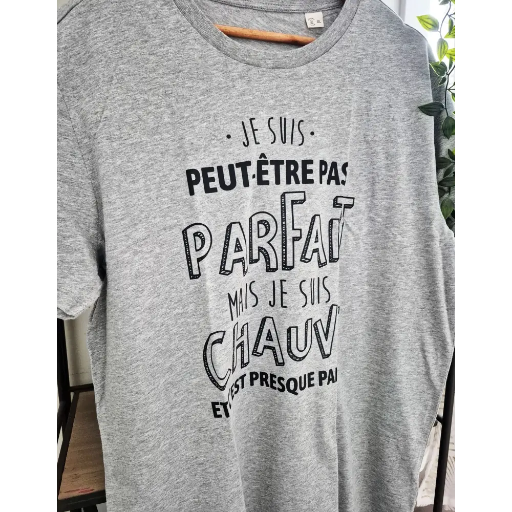 T-shirt homme en coton bio Parfait et chauve TPOP