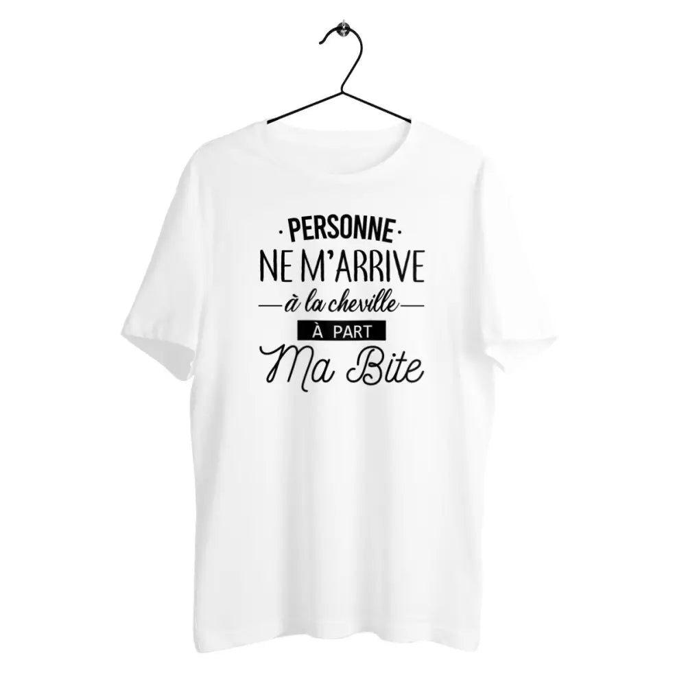 T-shirt homme en coton bio Personne ne m'arrive à la cheville