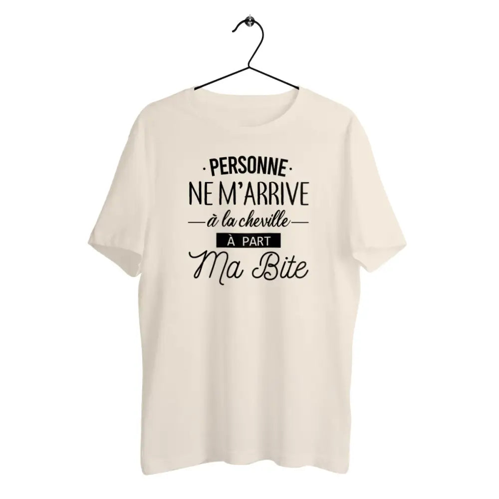 T-shirt homme en coton bio Personne ne m'arrive à la cheville