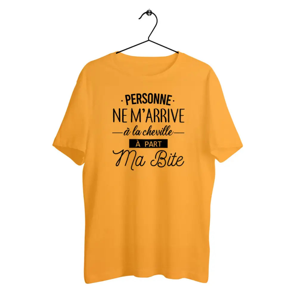 T-shirt homme en coton bio Personne ne m'arrive à la cheville