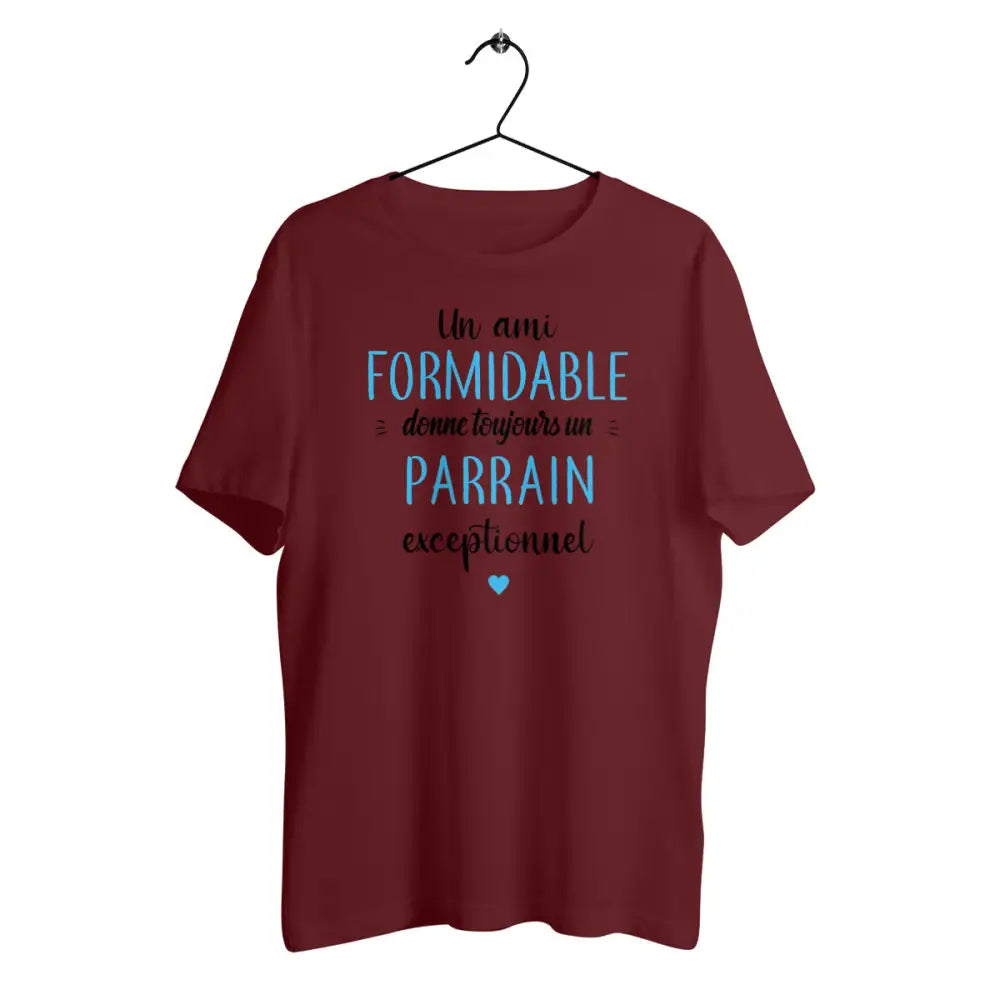 T-shirt homme en coton bio Un ami formidable donne toujours un parrain exceptionnel