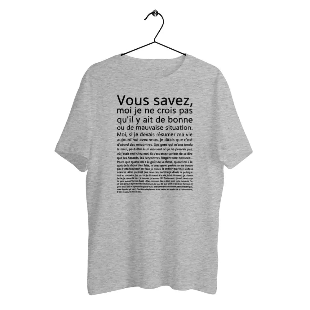 T-shirt homme en coton bio Vous savez