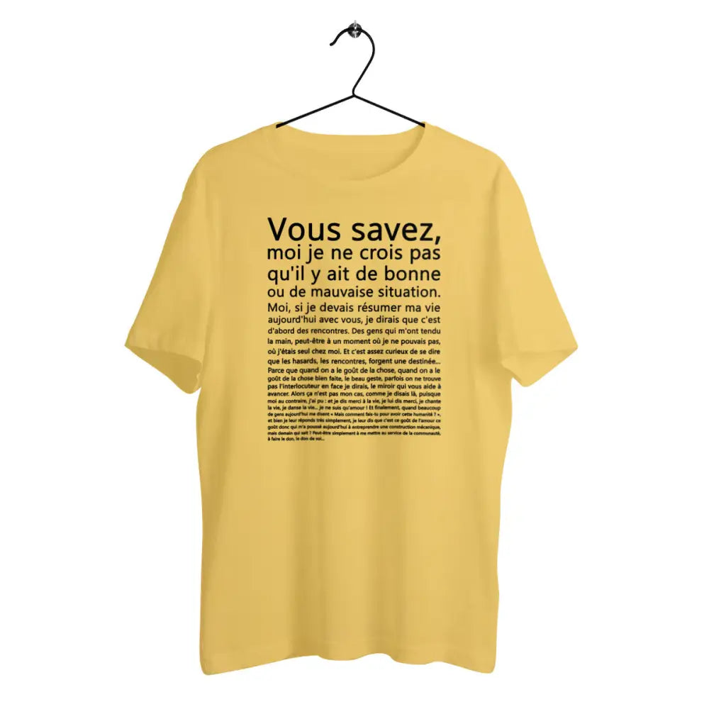 T-shirt homme en coton bio Vous savez