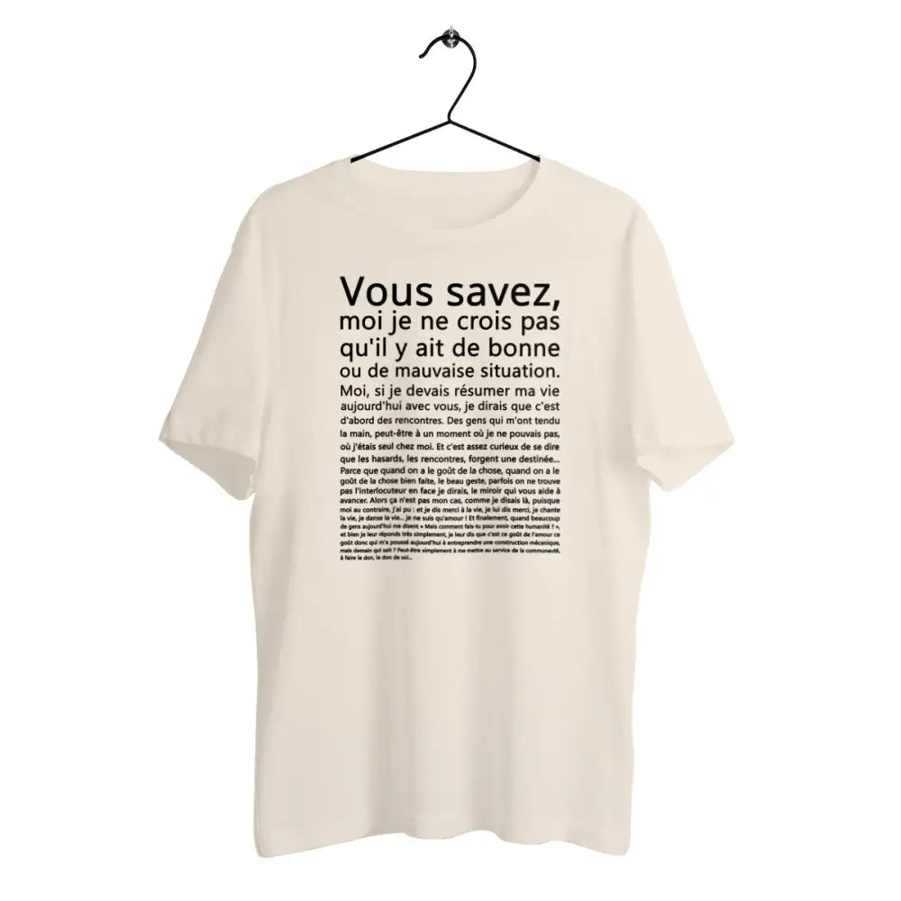 T-shirt homme en coton bio Vous savez