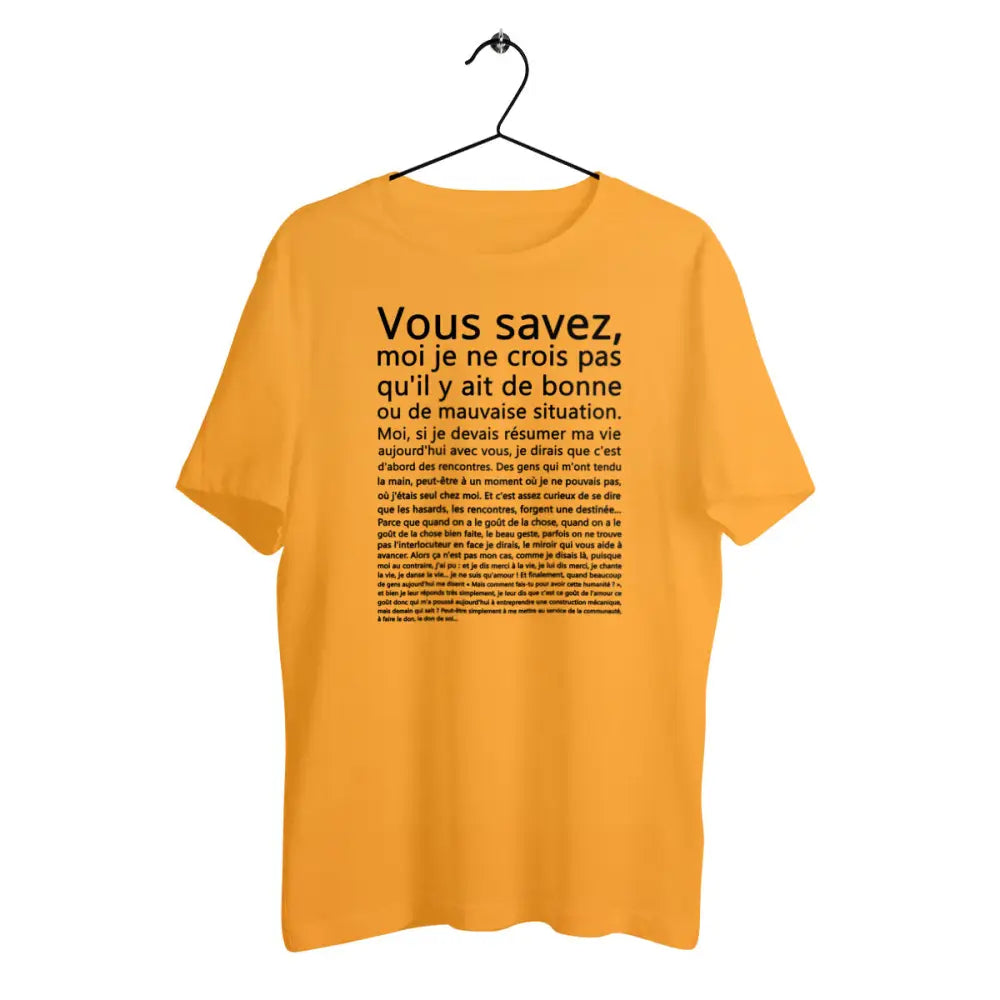 T-shirt homme en coton bio Vous savez
