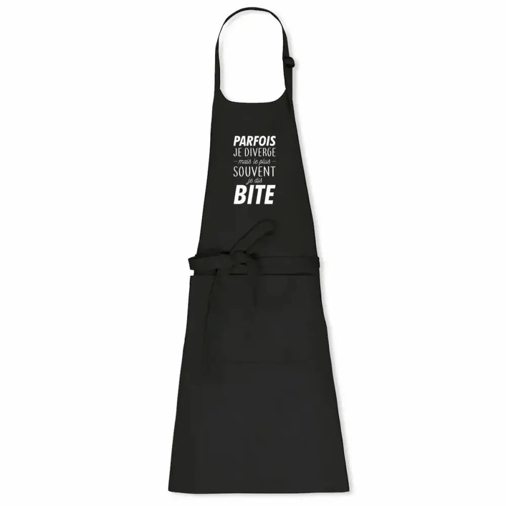 Tablier en coton biologique Parfois je diverge