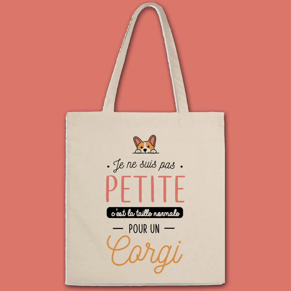Totebag C'est la taille normale pour un corgi