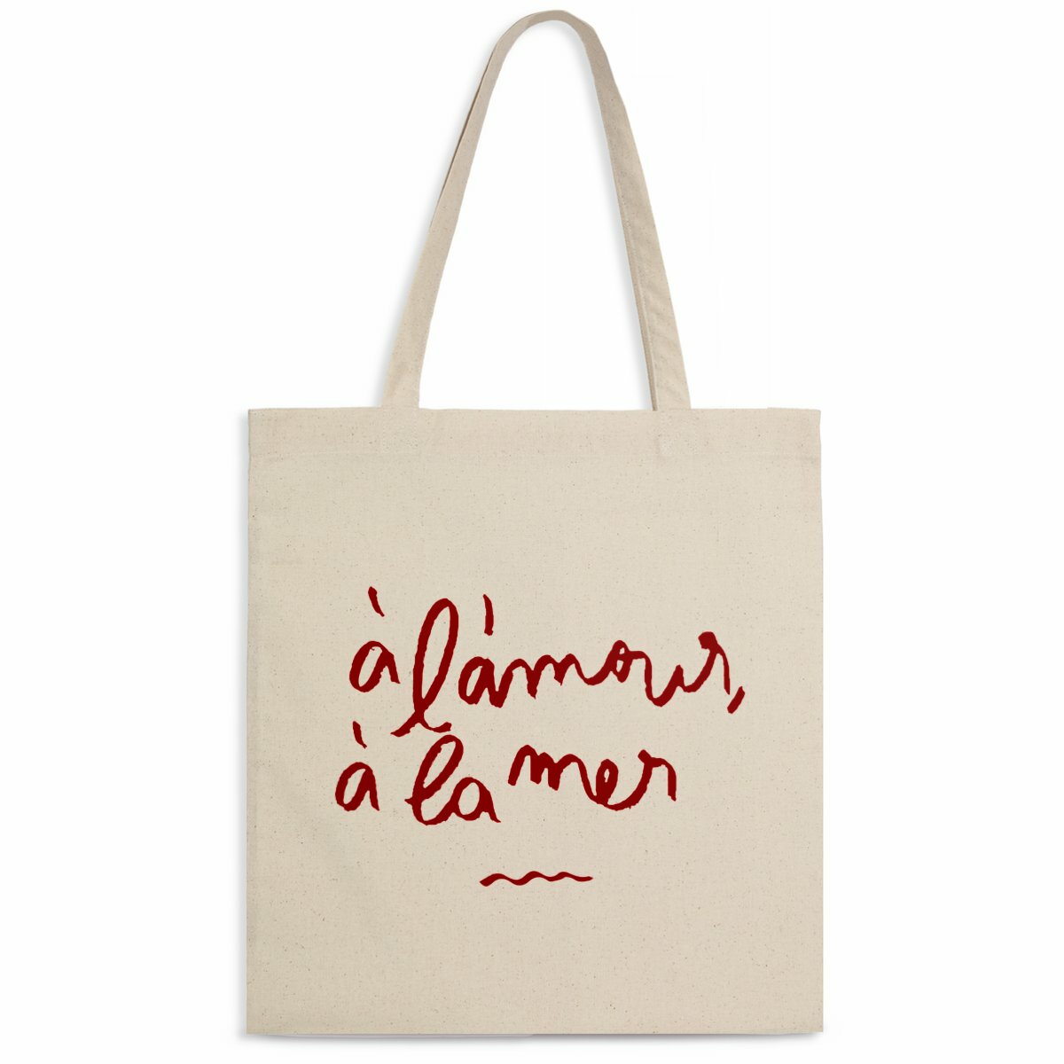 Totebag en Coton Bio à l'amour à la mer