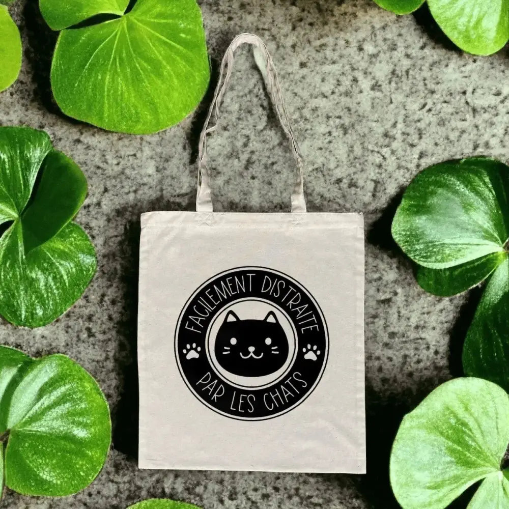 Totebag Facilement distraite par les chats
