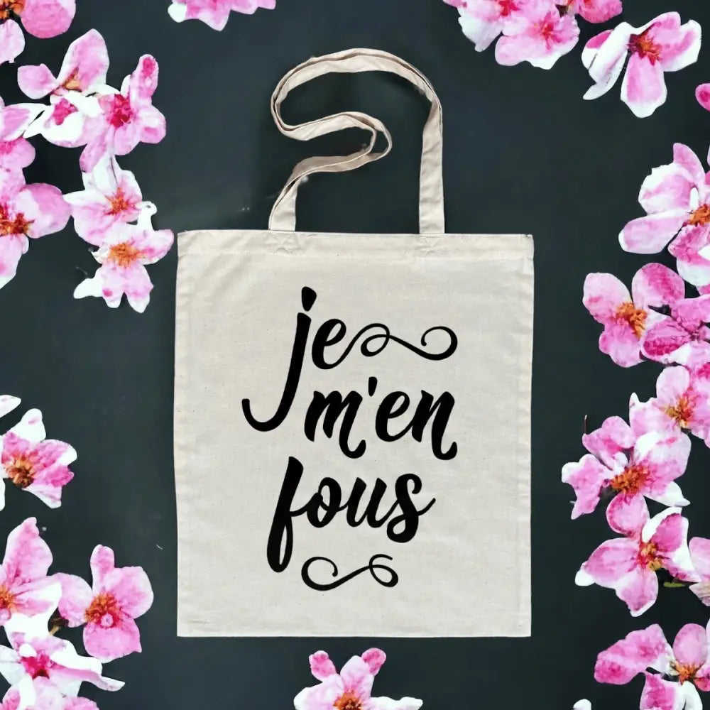 Totebag en Coton Bio – "Je m'en fous"