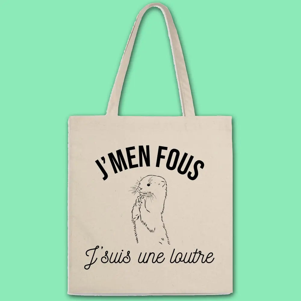 Totebag J'men fous j'suis une loutre