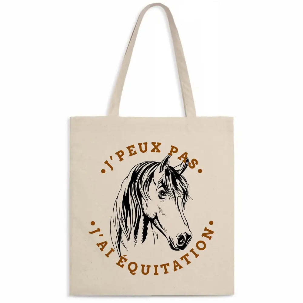 Totebag J'peux pas j'ai équitation T-Pop