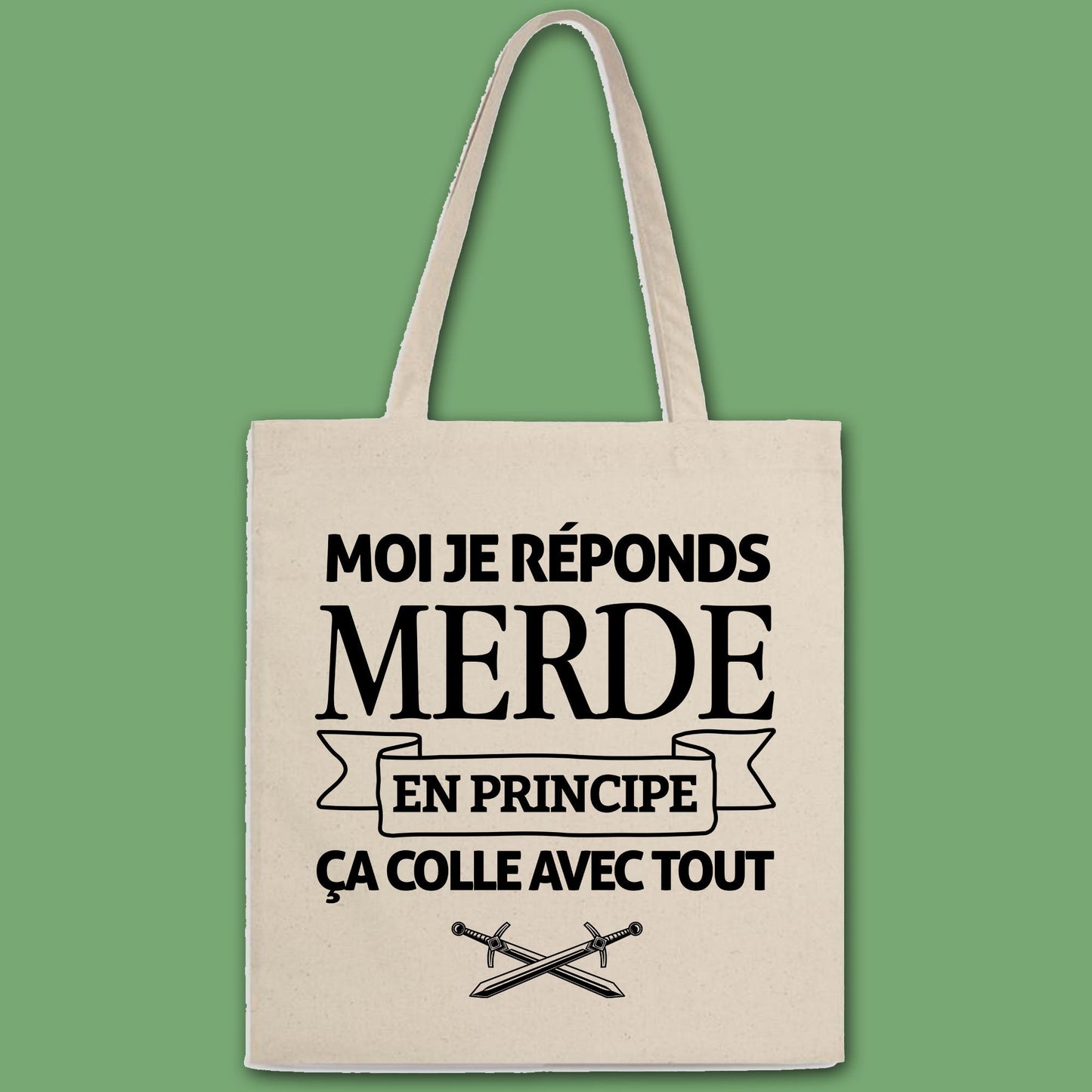 Totebag Moi je réponds merde