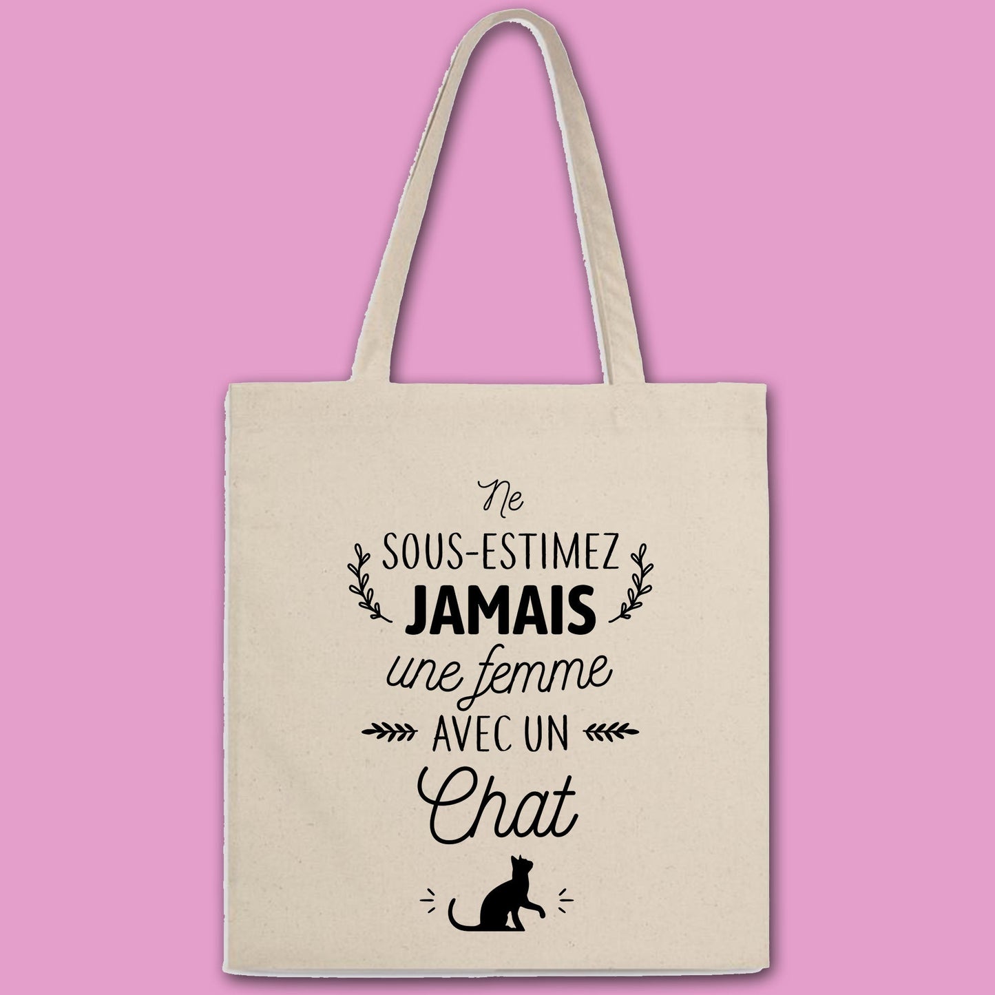 Totebag Une femme avec un chat