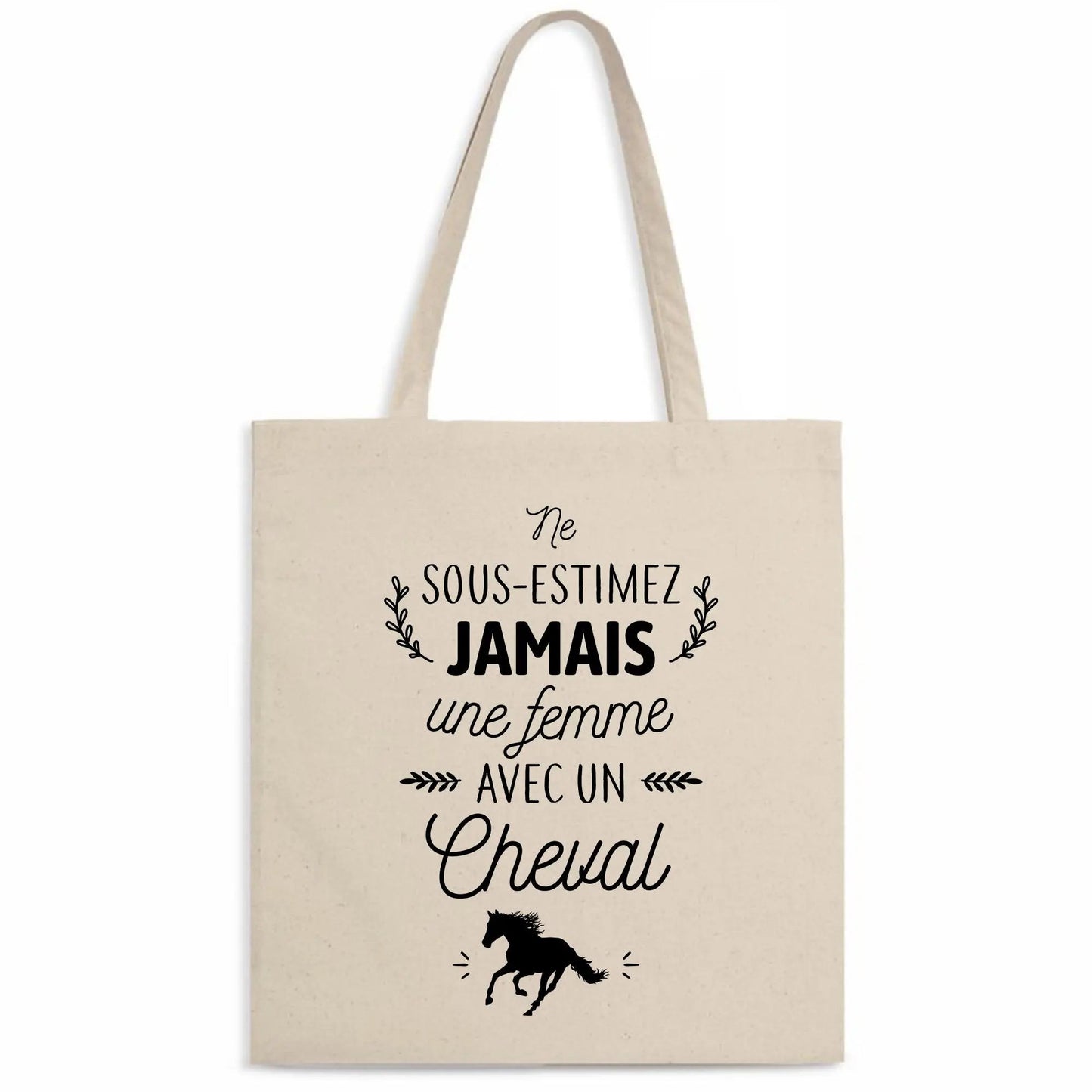 Totebag Une femme avec un cheval T-Pop