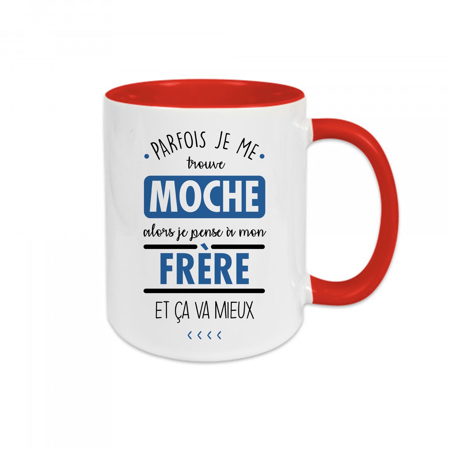 Mug céramique Je pense à mon frère et ça va mieux