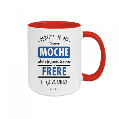 Mug céramique Je pense à mon frère et ça va mieux