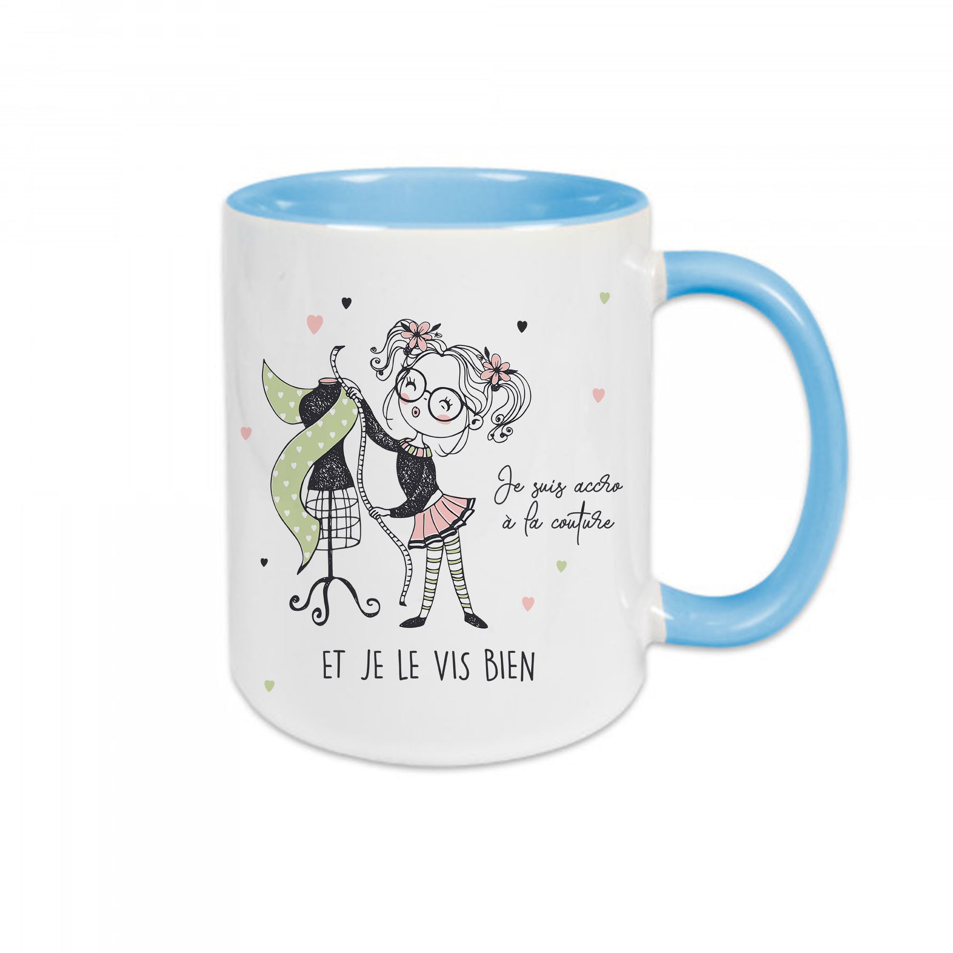 Mug céramique Je suis accro à la couture