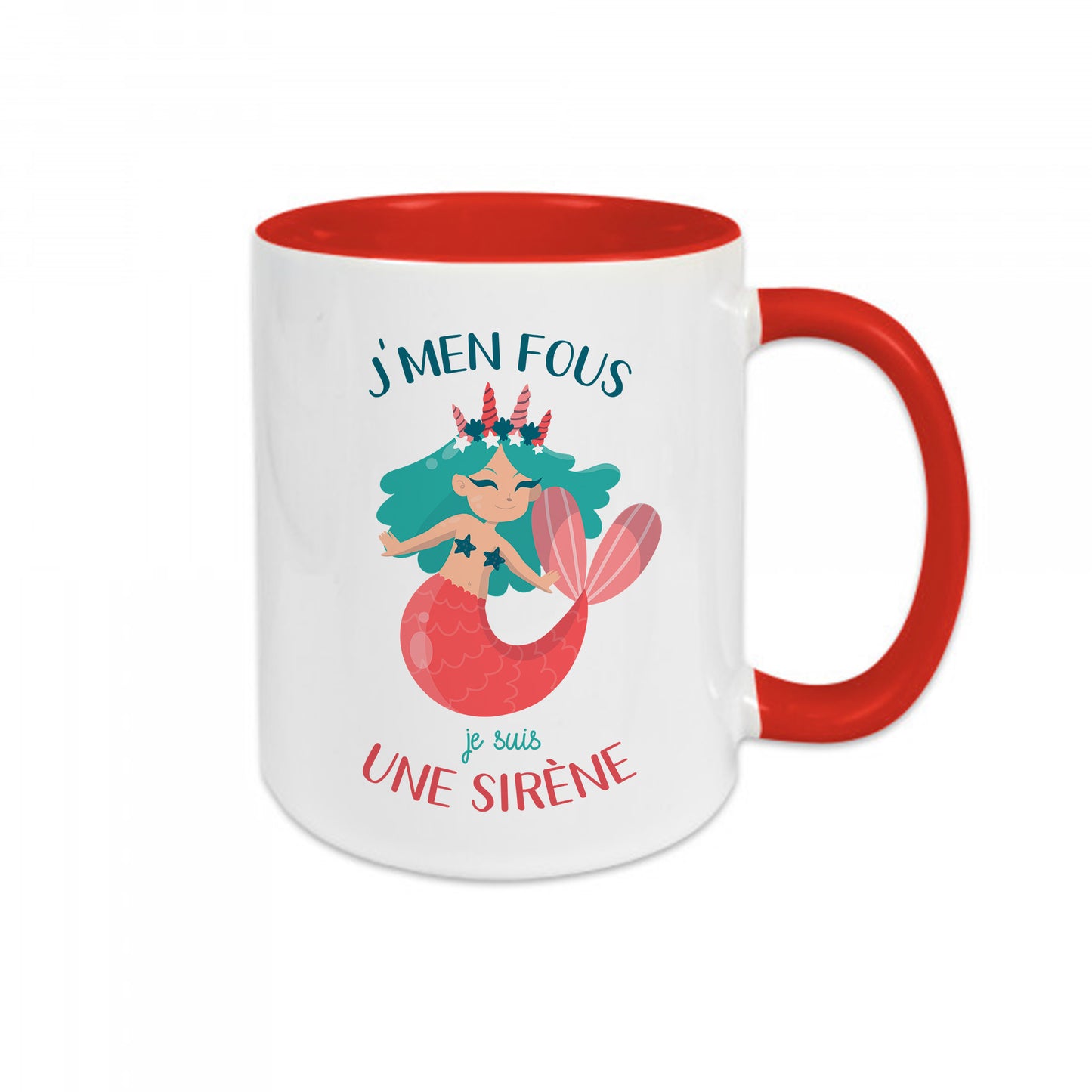 Mug céramique J'men fous je suis une sirène