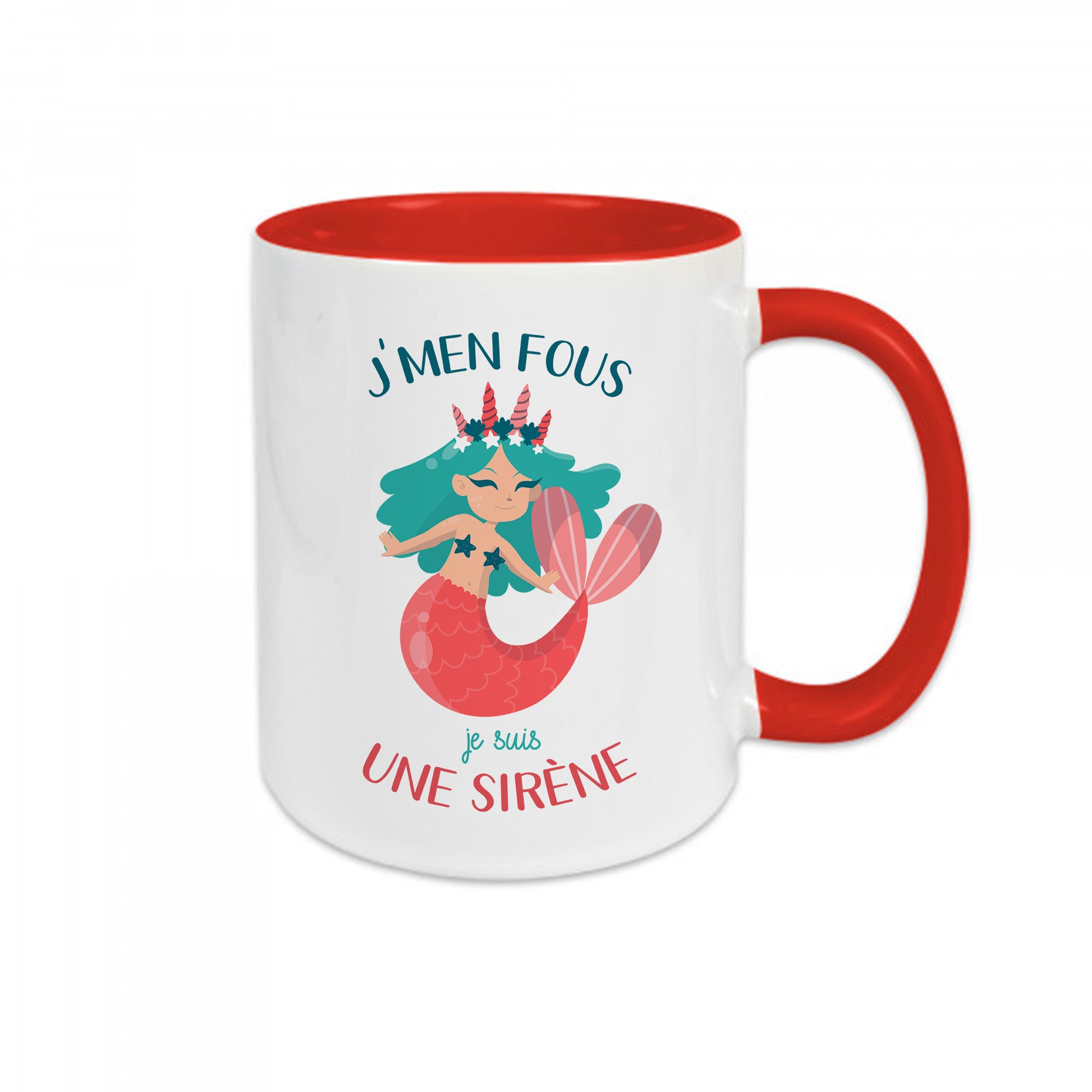 Mug céramique J'men fous je suis une sirène