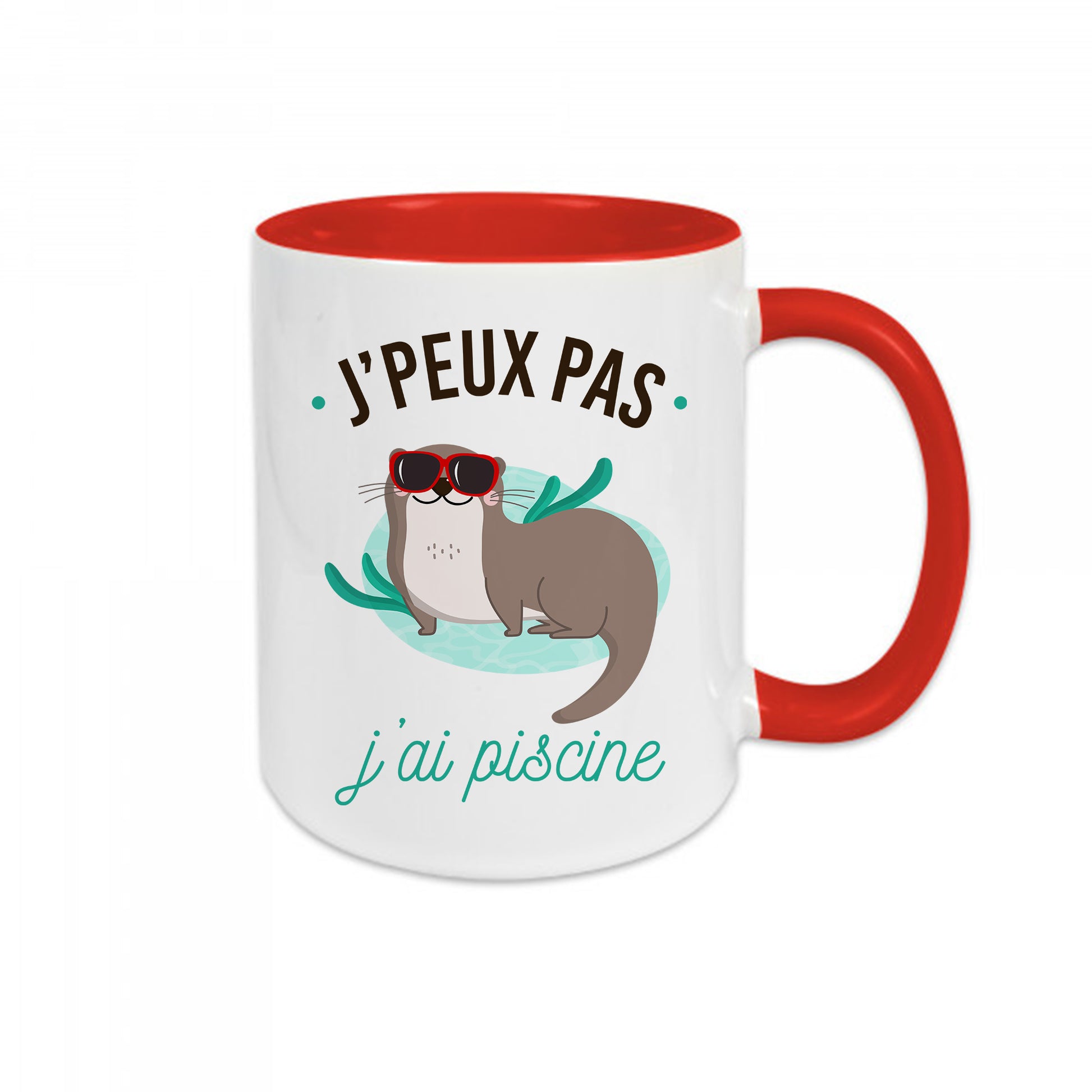 Mug céramique J'peux pas j'ai piscine