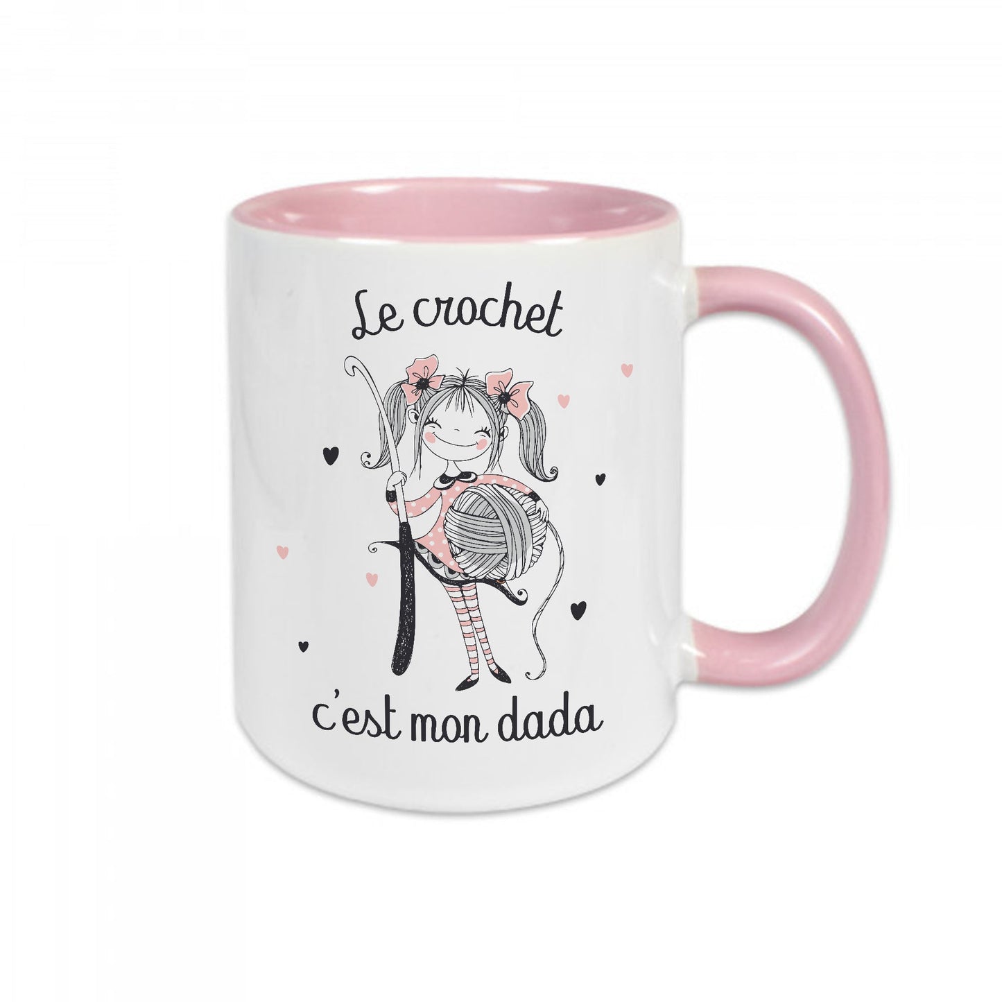 Mug céramique Le crochet c'est mon dada Encre et Créations