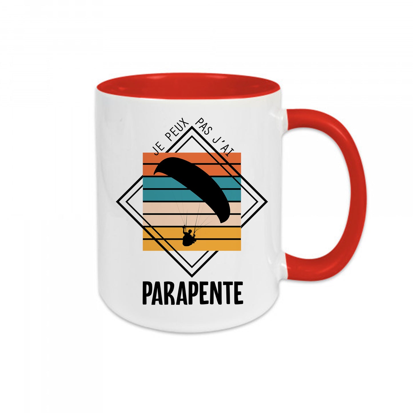 Mug céramique J'peux pas j'ai parapente