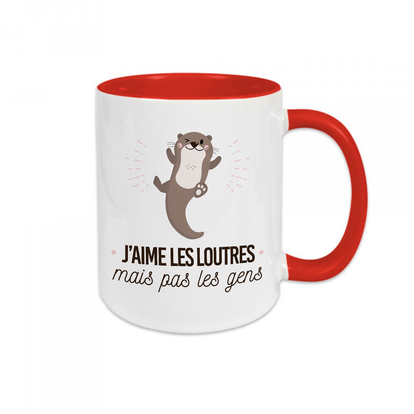 Mug céramique J'aime les loutres mais pas les gens
