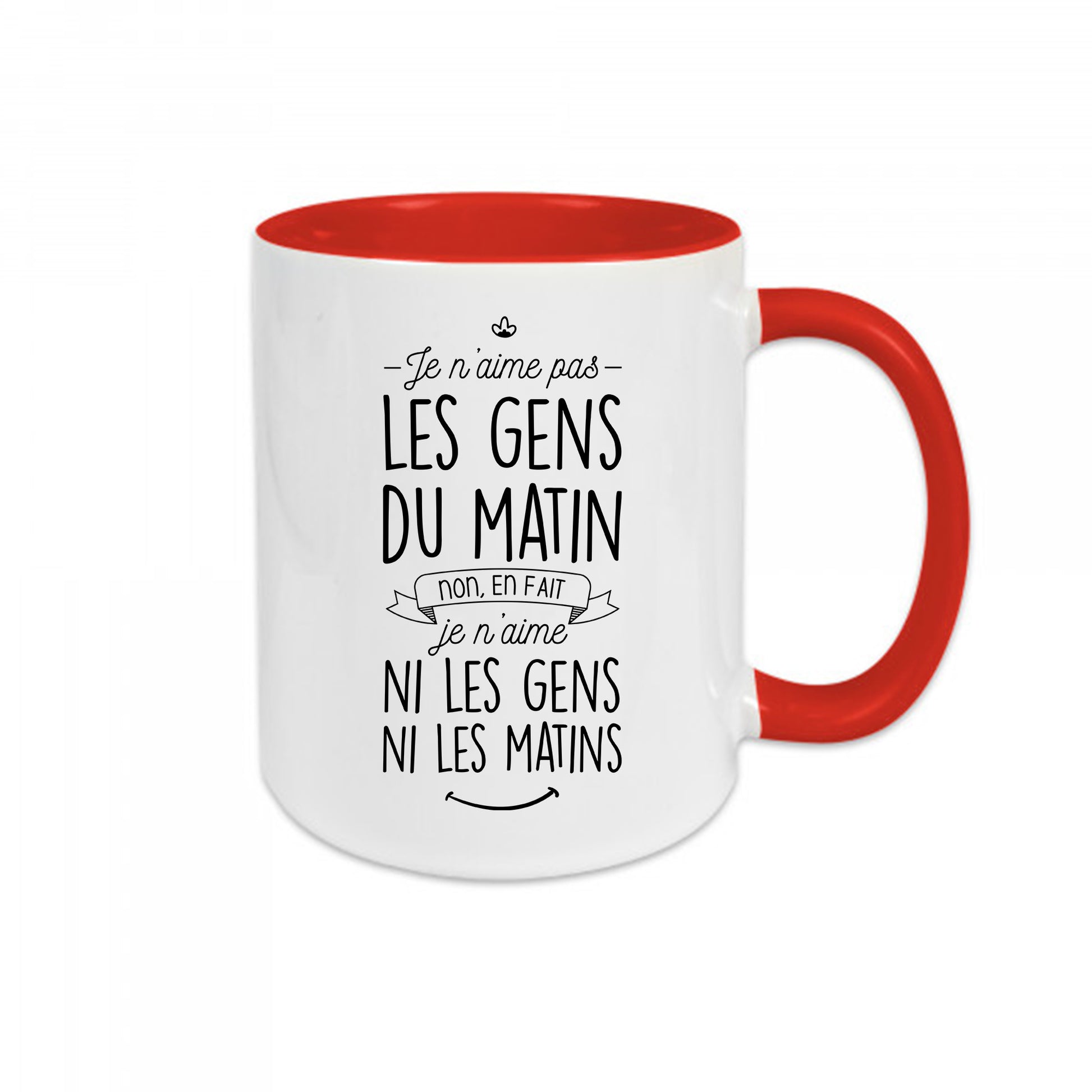Mug céramique Je n'aime pas les gens du matin