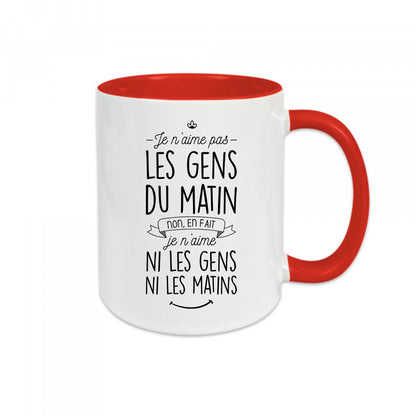 Mug céramique Je n'aime pas les gens du matin