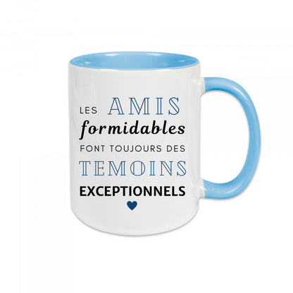 Mug céramique Les amis formidables font toujours des témoins exceptionnels