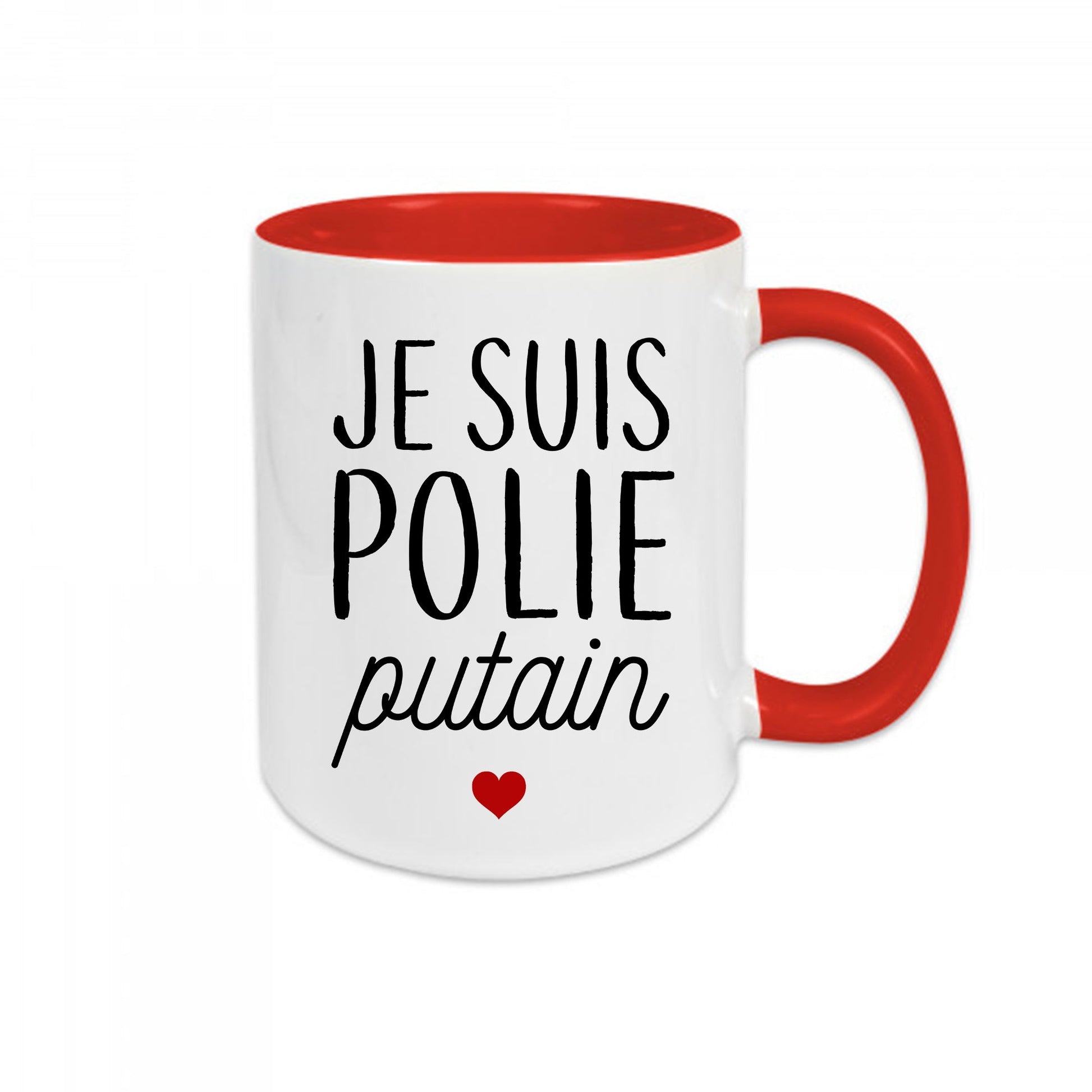Mug céramique Je suis polie putain Encre et Créations