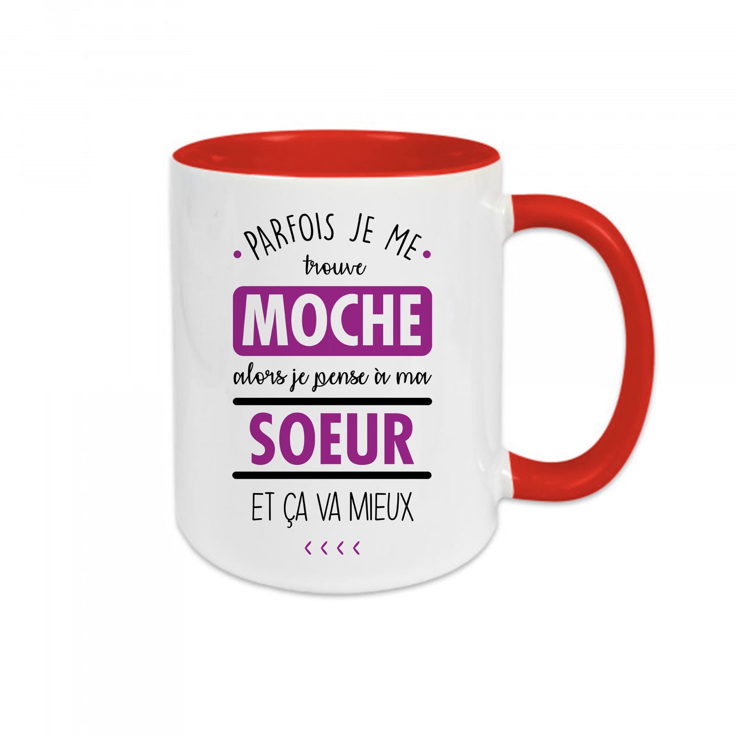 Mug céramique Je pense à ma sœur et ça va mieux