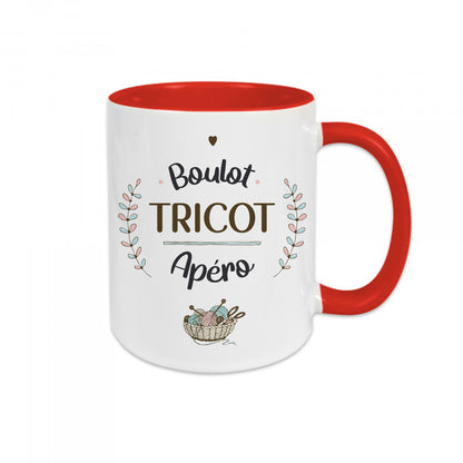 Mug céramique Boulot tricot apéro