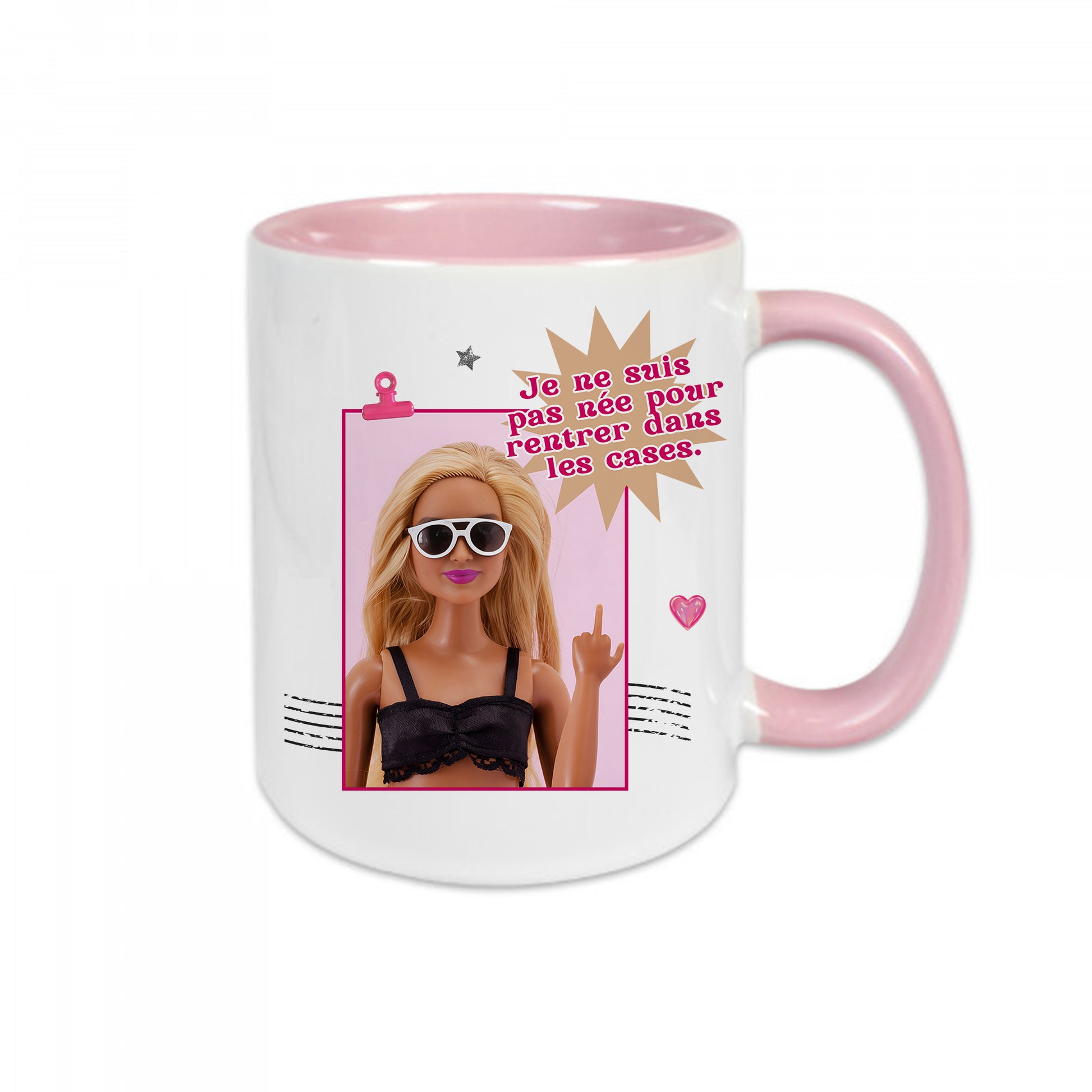 Mug céramique Je ne suis pas née pour rentrer dans les cases