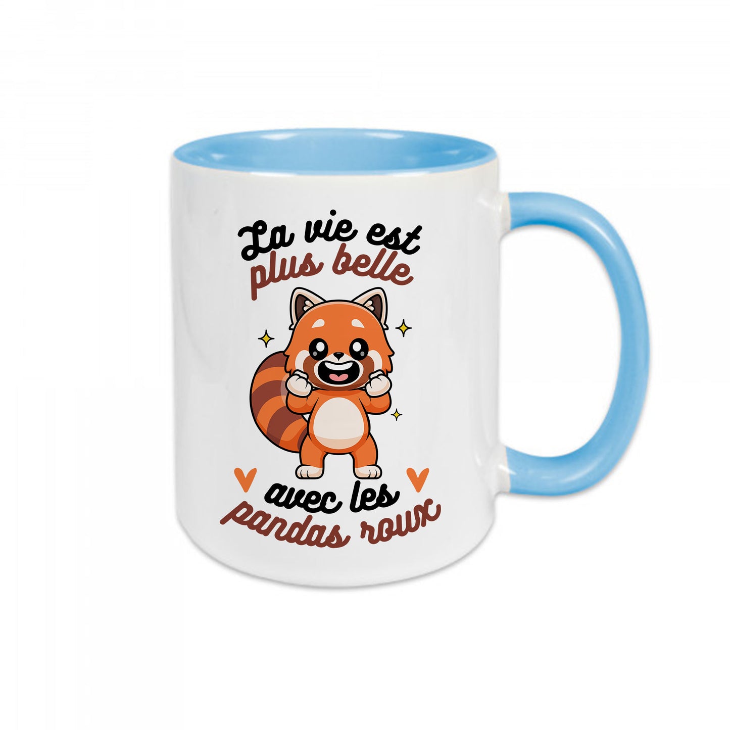 Mug céramique La vie est plus belle avec les pandas roux