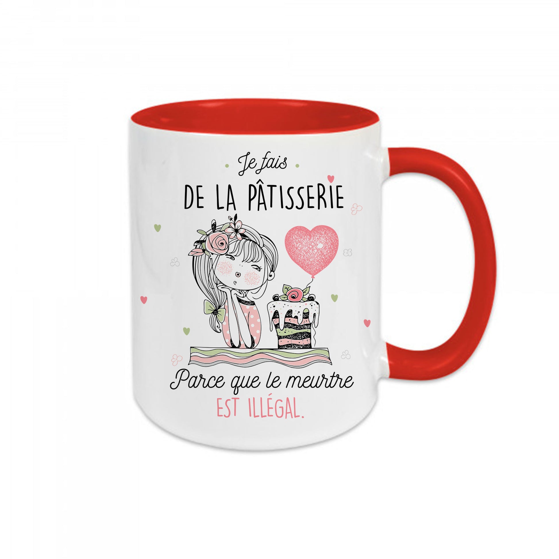 Mug céramique Je fais de la pâtisserie parce que le meurtre est illégal